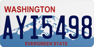 WA license plate AYI5498
