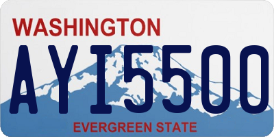 WA license plate AYI5500