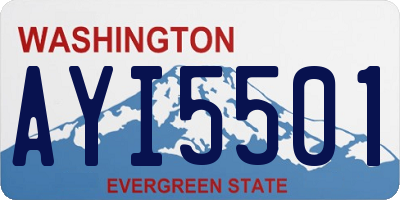 WA license plate AYI5501