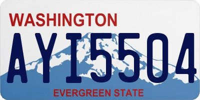 WA license plate AYI5504
