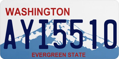 WA license plate AYI5510