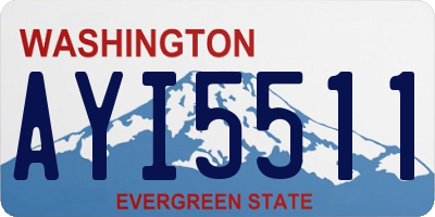 WA license plate AYI5511