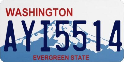 WA license plate AYI5514