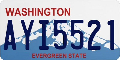WA license plate AYI5521