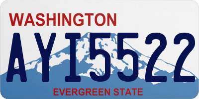 WA license plate AYI5522