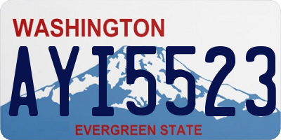 WA license plate AYI5523