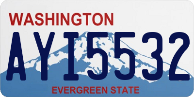WA license plate AYI5532