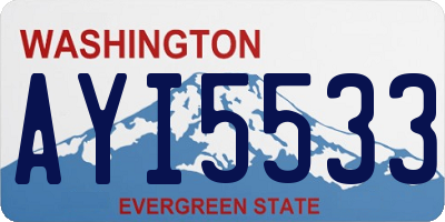 WA license plate AYI5533