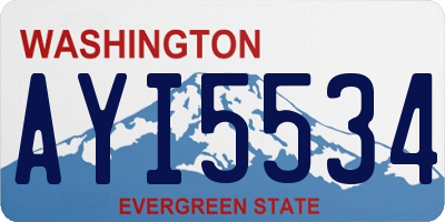 WA license plate AYI5534