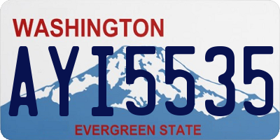 WA license plate AYI5535