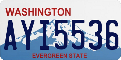 WA license plate AYI5536