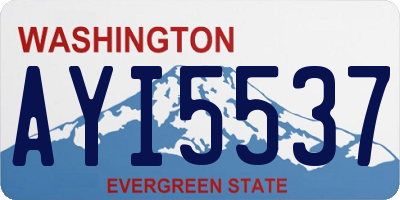 WA license plate AYI5537