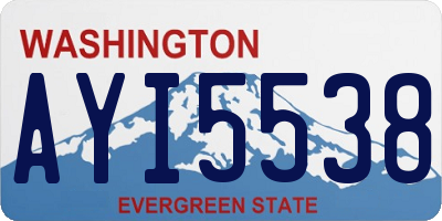 WA license plate AYI5538