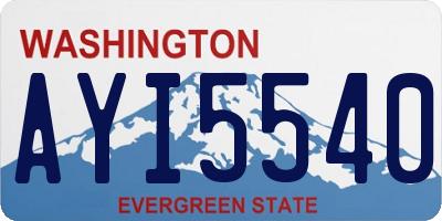 WA license plate AYI5540