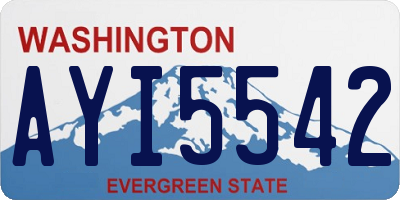 WA license plate AYI5542