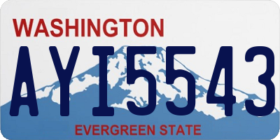 WA license plate AYI5543