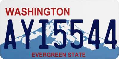 WA license plate AYI5544