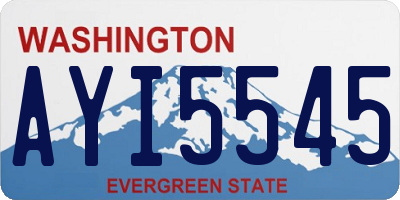 WA license plate AYI5545