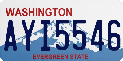 WA license plate AYI5546