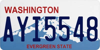 WA license plate AYI5548