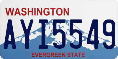 WA license plate AYI5549