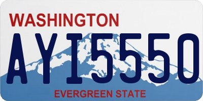 WA license plate AYI5550