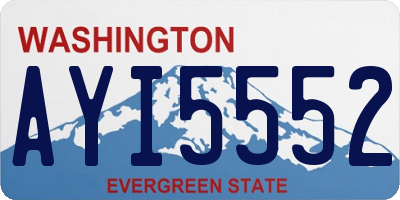 WA license plate AYI5552