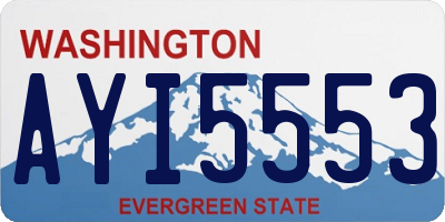 WA license plate AYI5553