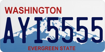 WA license plate AYI5555