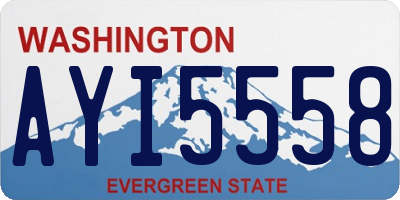 WA license plate AYI5558