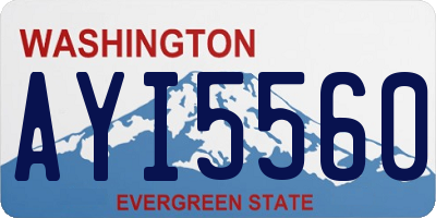 WA license plate AYI5560
