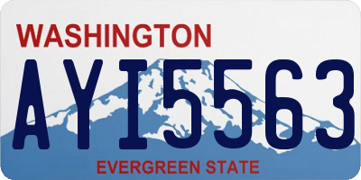 WA license plate AYI5563