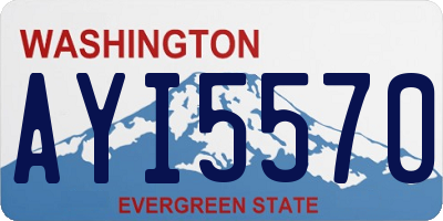 WA license plate AYI5570