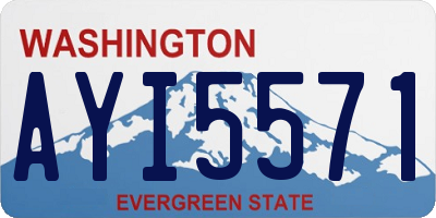 WA license plate AYI5571