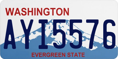 WA license plate AYI5576