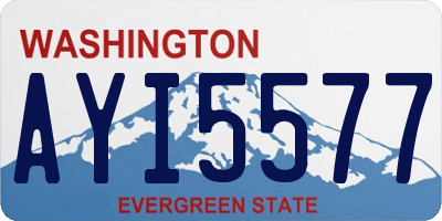 WA license plate AYI5577