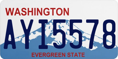 WA license plate AYI5578
