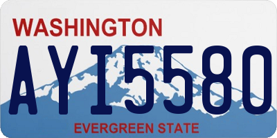 WA license plate AYI5580