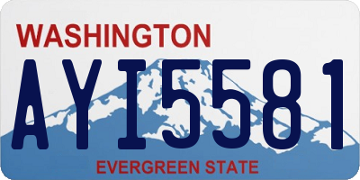 WA license plate AYI5581