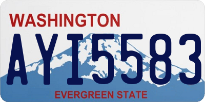 WA license plate AYI5583