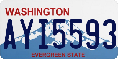 WA license plate AYI5593