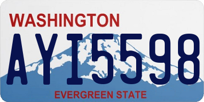 WA license plate AYI5598