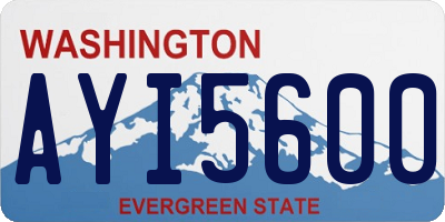 WA license plate AYI5600