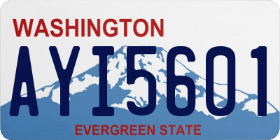 WA license plate AYI5601