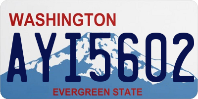 WA license plate AYI5602