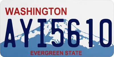 WA license plate AYI5610