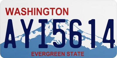 WA license plate AYI5614