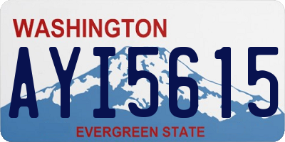 WA license plate AYI5615
