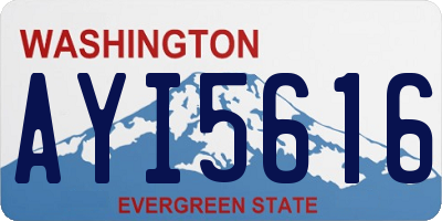 WA license plate AYI5616