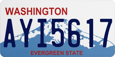 WA license plate AYI5617